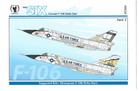 Eagle Strike Convair F-106A Delta Dart Decals Part III 1/48  218