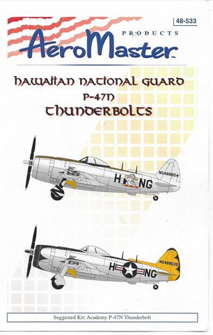 AeroMaster Hawaiian National Guard P-47N Thunderbolt Decals 1/48 533