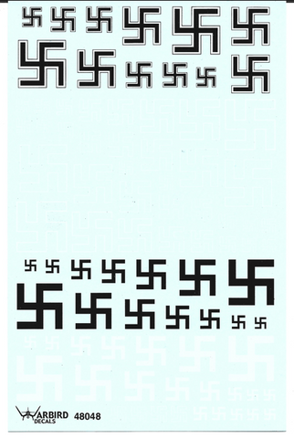 Warbird Historical WWII German Swastikas, Decals in 1/48 048