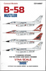 Caracal B-58 Hustler Markings, Decals 1/144 007, 19 Options Printed by Cartograf