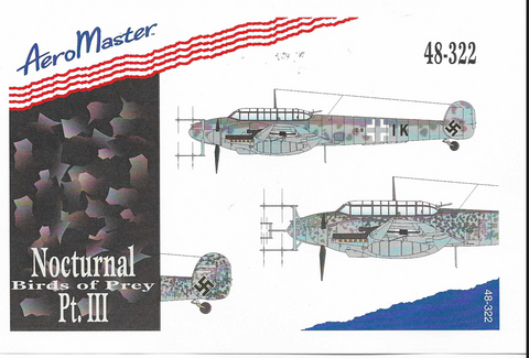AeroMaster Bf-110G-4  'NOCTURNAL BIRDS OF PREY PT III' Decals in 1/48 322