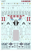 Caracal B-58 Hustler Markings, Decals 1/144 007, 19 Options Printed by Cartograf