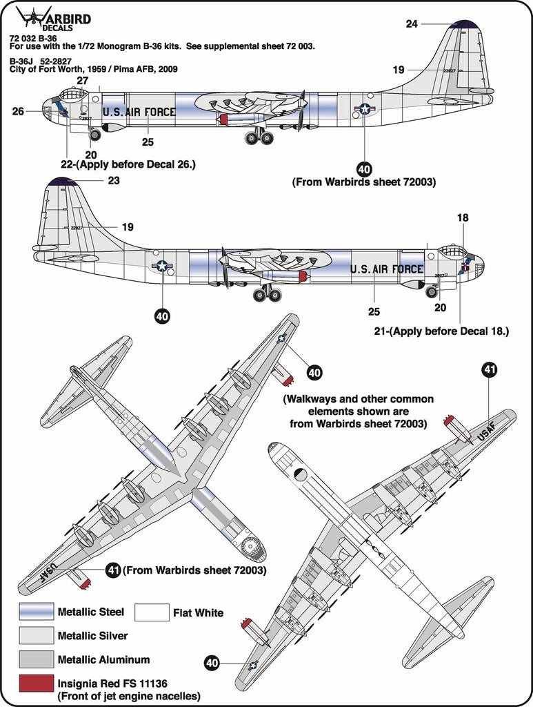 Huge Monogram #5703 B-36 Peacemaker Model Kit 1/72 Scale USAF Huge Monogram #5703 B-36 Peacemaker Model Kit 1/72 Scale USAF