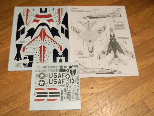 USAF Thunderbirds F-100D Super Sabre Decals 1/48 WBD003