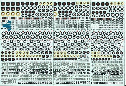 Warbird Blemished Allied Marking Decals 1/144 01, 3 SHEETS