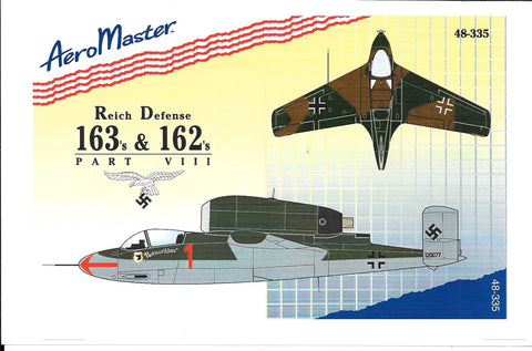 AeroMaster Me-163 Komet, He-162 Salamander Decals 1/48 335