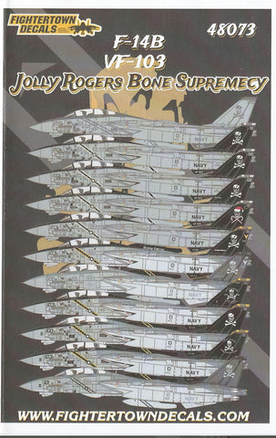 Fightertown F-14B Tomcat Decals 1/48 073 VF-103 Jolly Rogers 'Bone Supremacy'