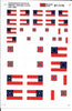 Confederate States of America National Flags (1861-1865) Decals in 1/87 HO Scale
