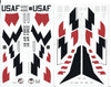 Two Bobs F-100C Super Sabre USAFE Skyblazers Decals 1/48 208