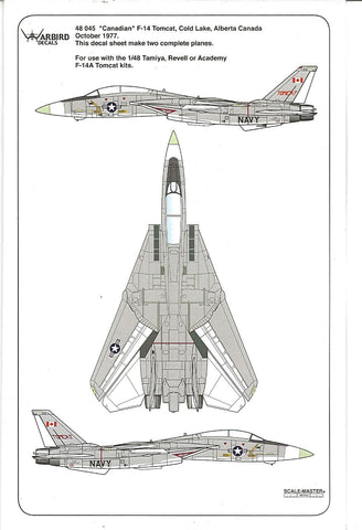Warbird F-14A Tomcat, Cold Lake, Alberta Canada, Decals 1/48 045