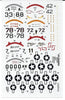 Tuskegee, 332nd FG P-51 B/C/D Mustang Decals 1/72 001, 7 Options